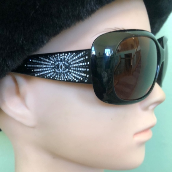 Chanel Diamante Sunglasses Black Crystal Rhinestone 6026-B c501/87 main image 3